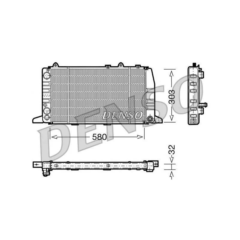 Radiateur, refroidissement du moteur DENSO DRM02011