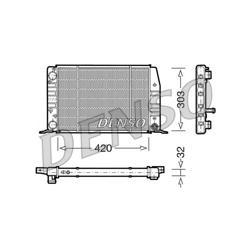 Radiateur, refroidissement du moteur DENSO DRM02012