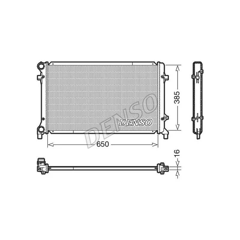 Radiateur, refroidissement du moteur DENSO DRM02014