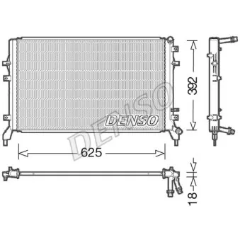 Radiateur, refroidissement du moteur DENSO DRM02016