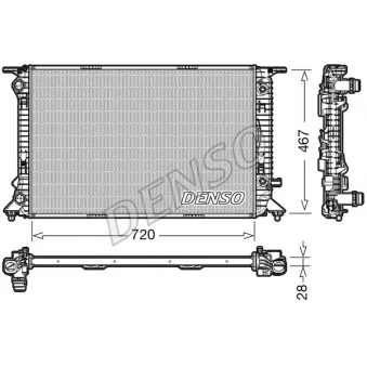 Radiateur, refroidissement du moteur DENSO DRM02021
