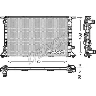 Radiateur, refroidissement du moteur DENSO DRM02022