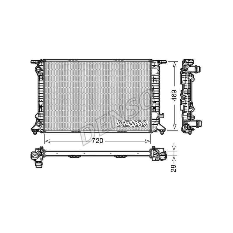 Radiateur, refroidissement du moteur DENSO DRM02022