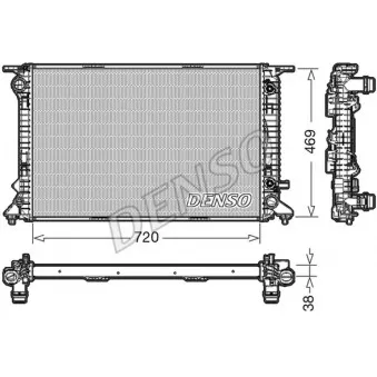 Radiateur, refroidissement du moteur DENSO DRM02023