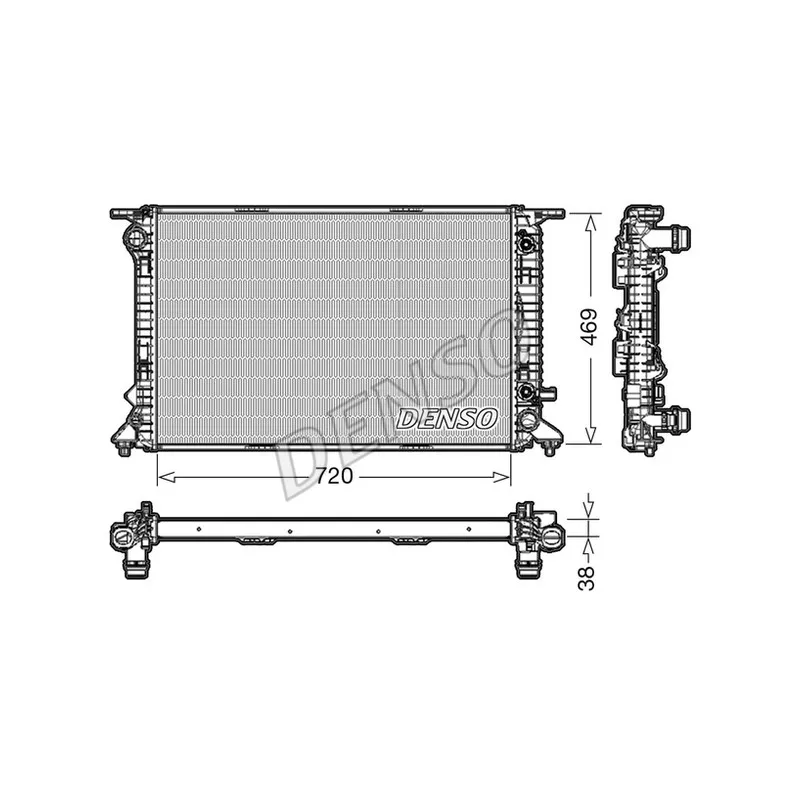 Radiateur, refroidissement du moteur DENSO DRM02023