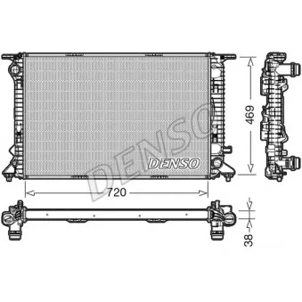 Radiateur, refroidissement du moteur DENSO DRM02024