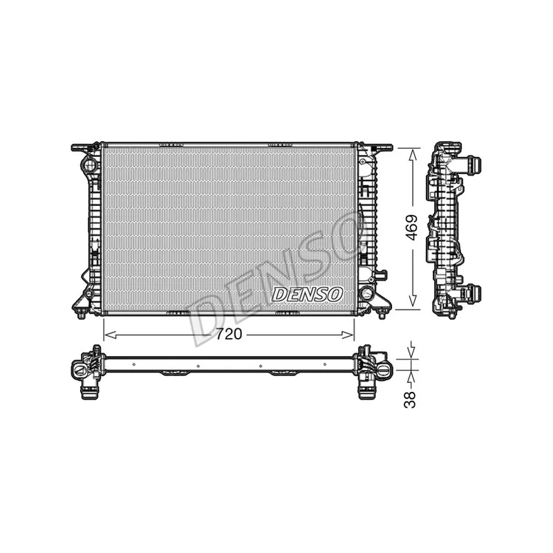 Radiateur, refroidissement du moteur DENSO DRM02024