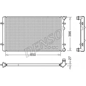 Radiateur, refroidissement du moteur DENSO DRM02025