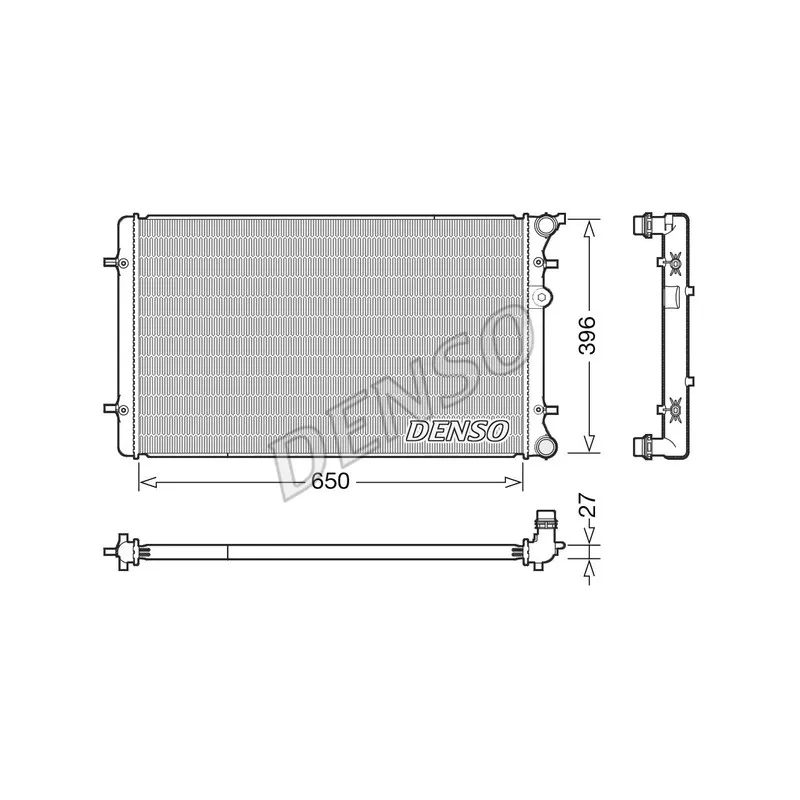 Radiateur, refroidissement du moteur DENSO DRM02025