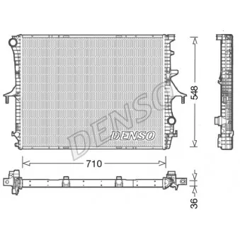 Radiateur, refroidissement du moteur DENSO DRM02026