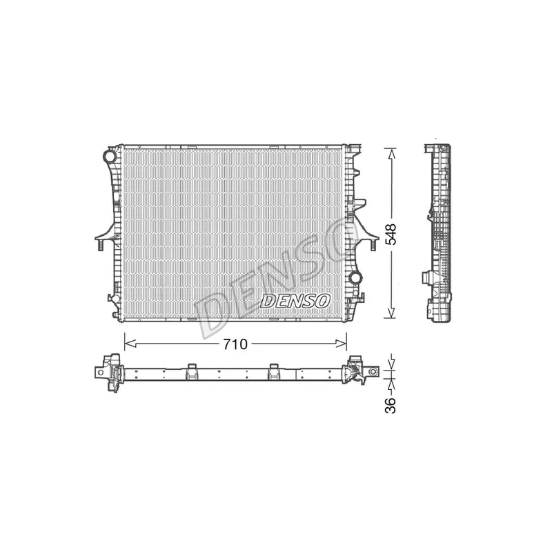 Radiateur, refroidissement du moteur DENSO DRM02026