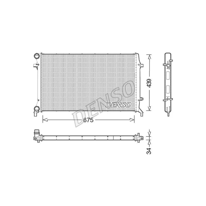 Radiateur, refroidissement du moteur DENSO DRM02027
