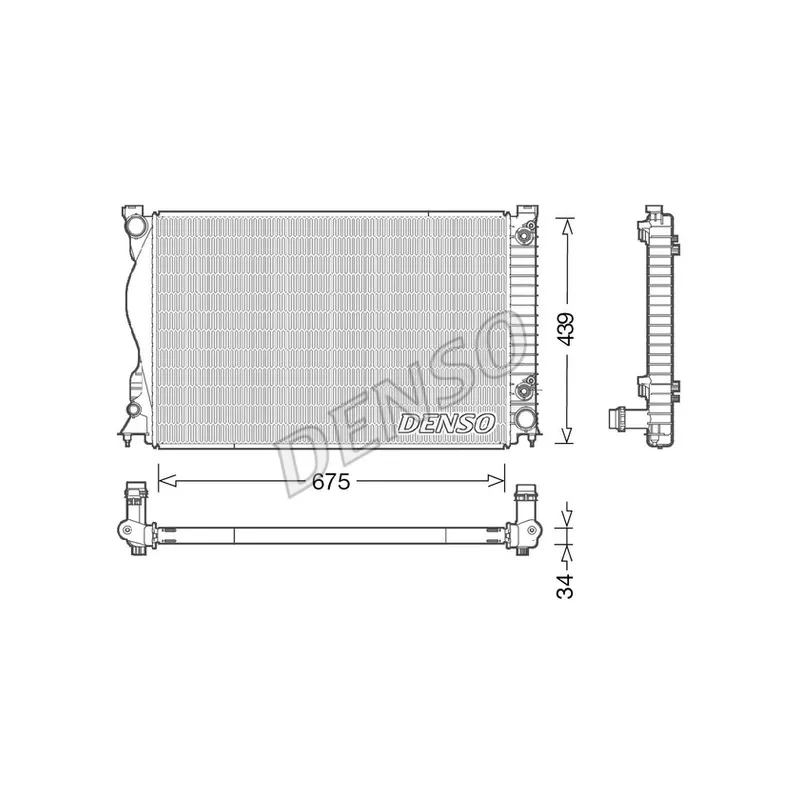 Radiateur, refroidissement du moteur DENSO DRM02028