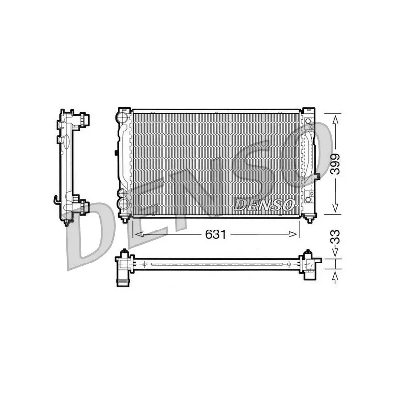 Radiateur, refroidissement du moteur DENSO DRM02030