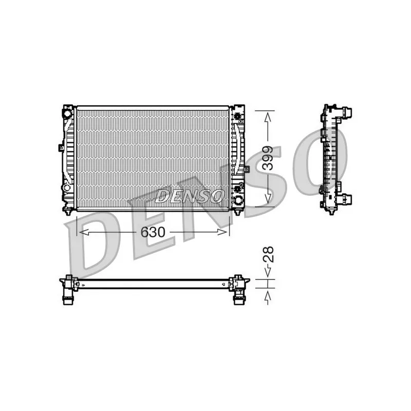 Radiateur, refroidissement du moteur DENSO DRM02031