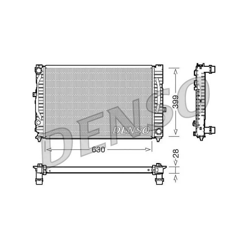 Radiateur, refroidissement du moteur DENSO DRM02032