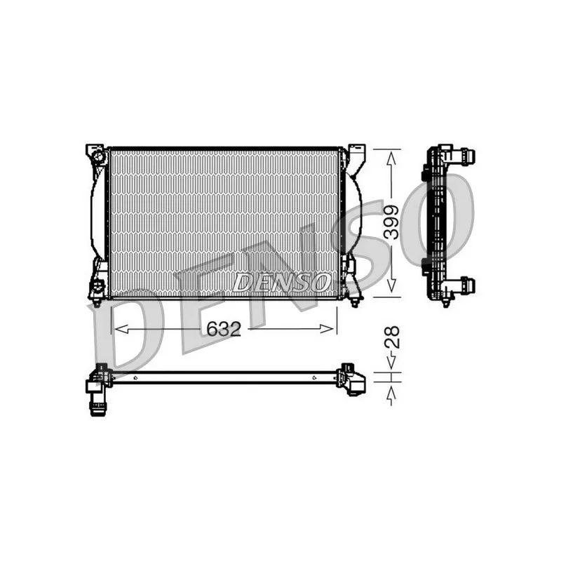 Radiateur, refroidissement du moteur DENSO DRM02033