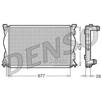 Radiateur, refroidissement du moteur DENSO DRM02036