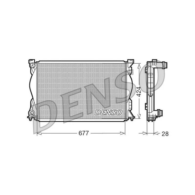 Radiateur, refroidissement du moteur DENSO DRM02036