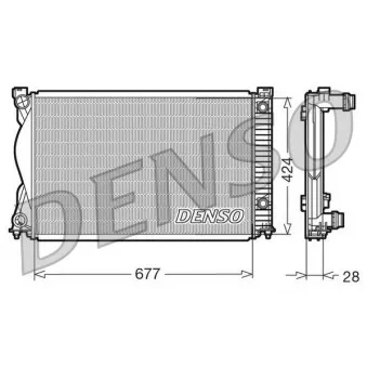 Radiateur, refroidissement du moteur DENSO DRM02037