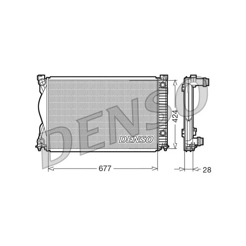 Radiateur, refroidissement du moteur DENSO DRM02037