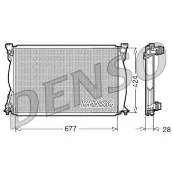 Radiateur, refroidissement du moteur DENSO DRM02038