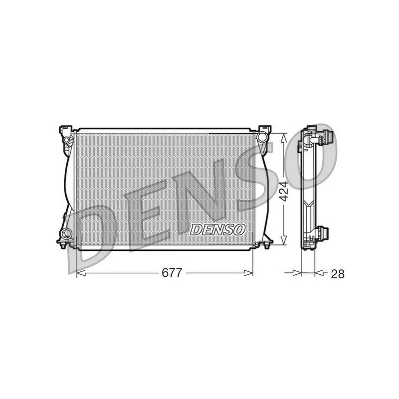 Radiateur, refroidissement du moteur DENSO DRM02038