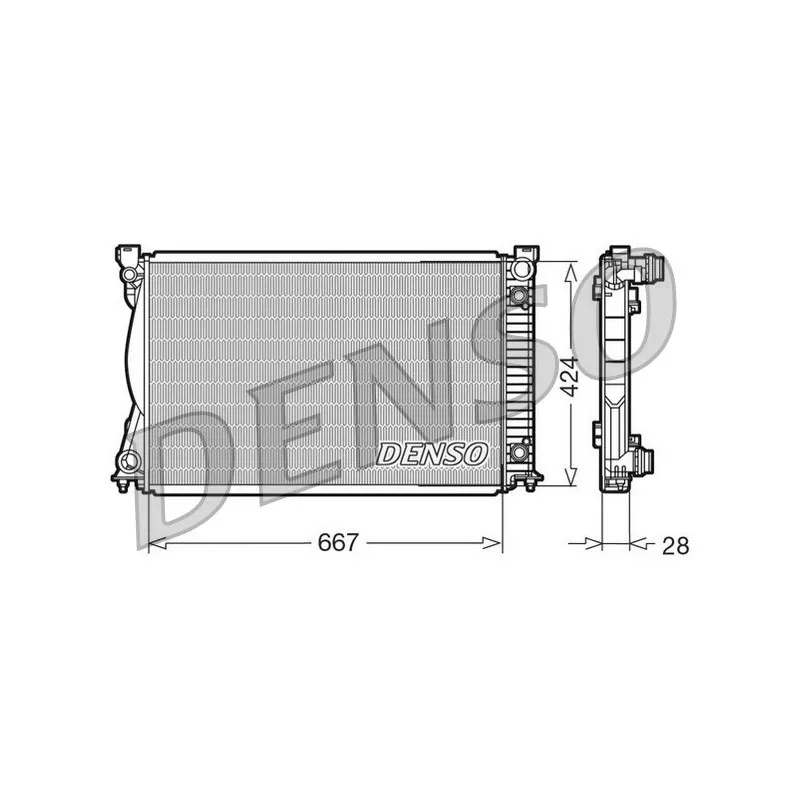 Radiateur, refroidissement du moteur DENSO DRM02039