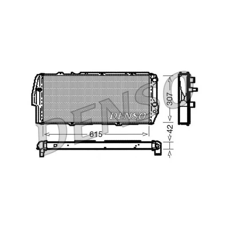 Radiateur, refroidissement du moteur DENSO DRM02040
