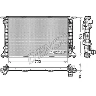 Radiateur, refroidissement du moteur DENSO DRM02041