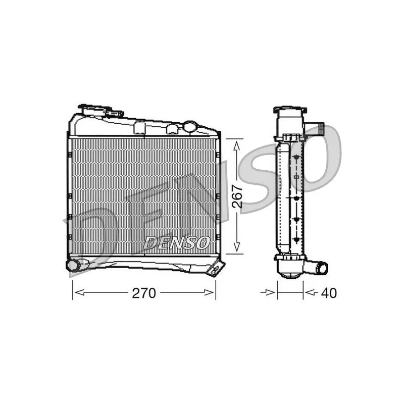 Radiateur, refroidissement du moteur DENSO DRM03020