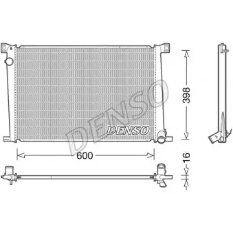 Radiateur, refroidissement du moteur DENSO DRM05007