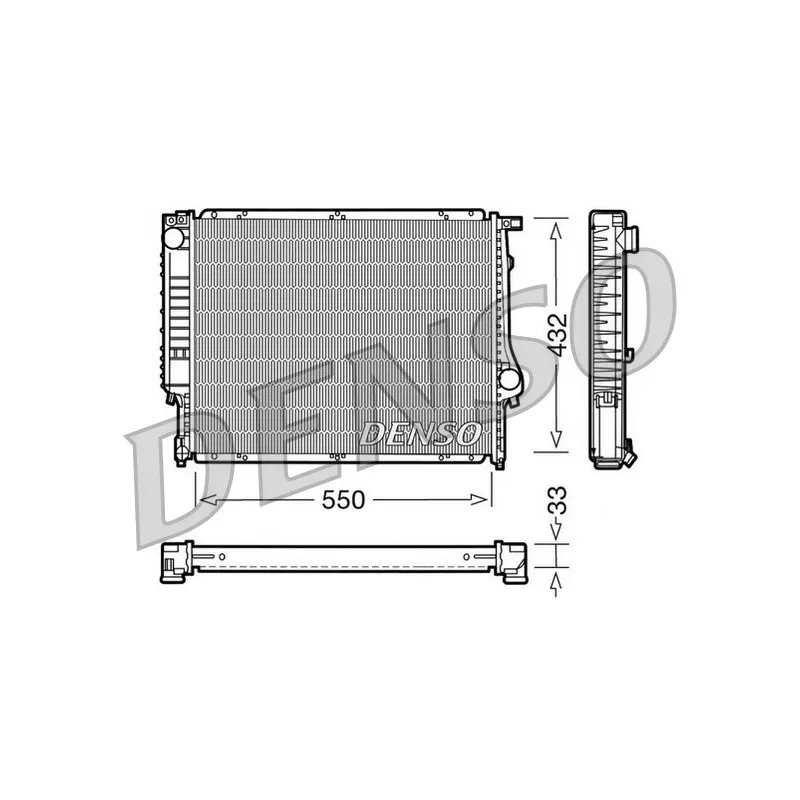 Radiateur, refroidissement du moteur DENSO DRM05023