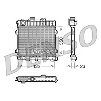 Radiateur, refroidissement du moteur DENSO DRM05024
