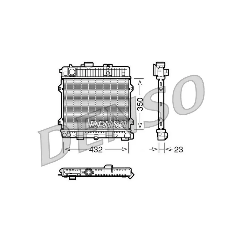 Radiateur, refroidissement du moteur DENSO DRM05024