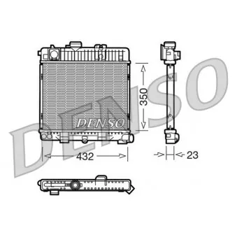 Radiateur, refroidissement du moteur DENSO DRM05026