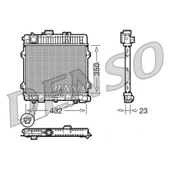 Radiateur, refroidissement du moteur DENSO DRM05028