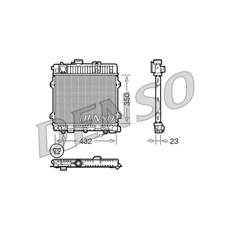 Radiateur, refroidissement du moteur DENSO DRM05028