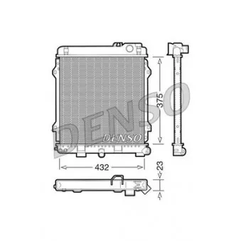 Radiateur, refroidissement du moteur DENSO DRM05031