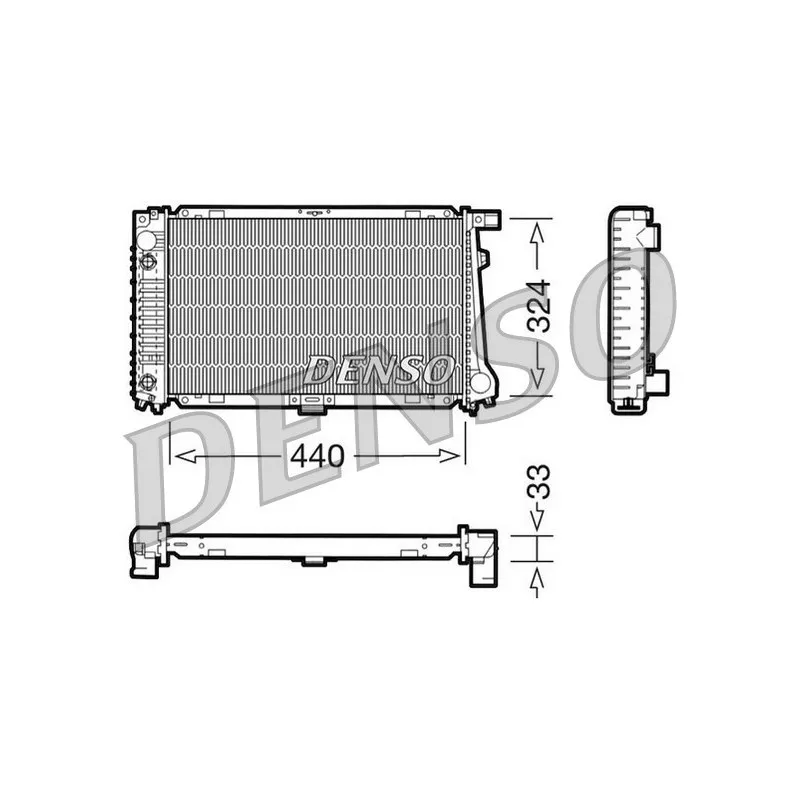 Radiateur, refroidissement du moteur DENSO DRM05033