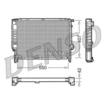 Radiateur, refroidissement du moteur DENSO DRM05039