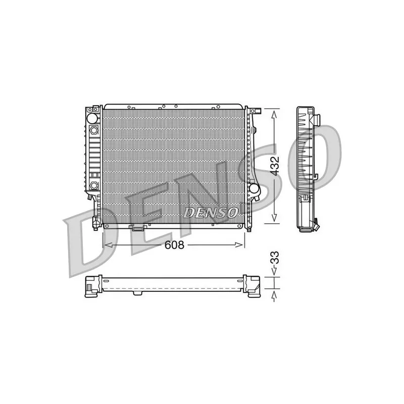 Radiateur, refroidissement du moteur DENSO DRM05053