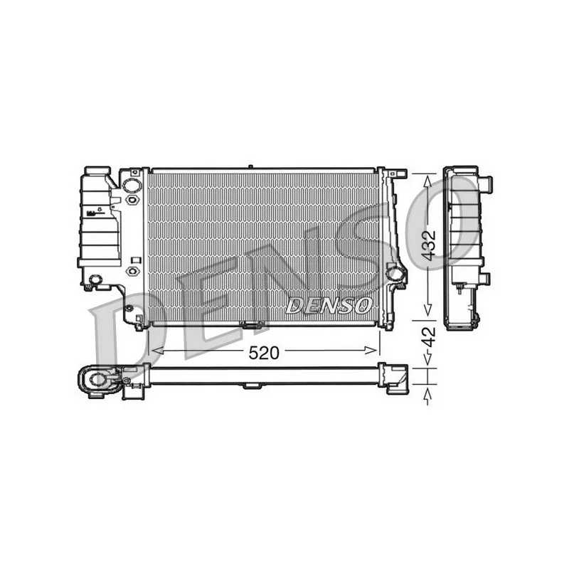 Radiateur, refroidissement du moteur DENSO DRM05065