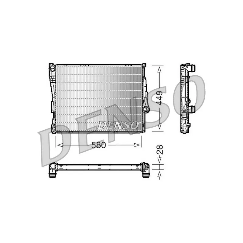 Radiateur, refroidissement du moteur DENSO DRM05069
