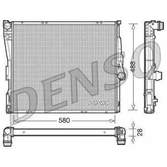 Radiateur, refroidissement du moteur DENSO DRM05090