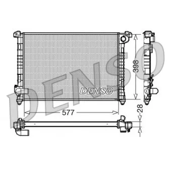 Radiateur, refroidissement du moteur DENSO DRM05100