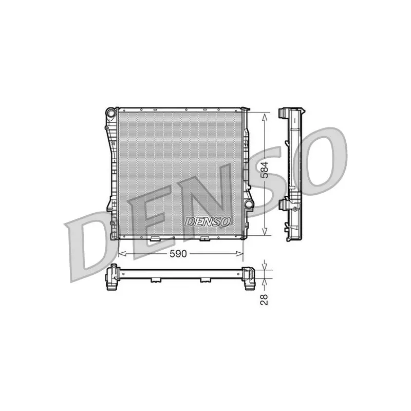 Radiateur, refroidissement du moteur DENSO DRM05116
