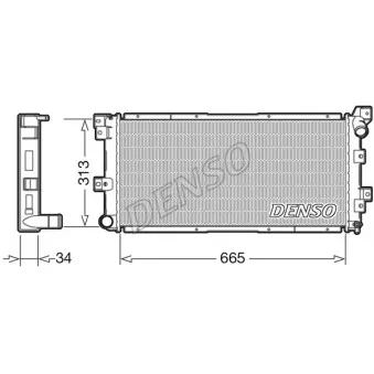 Radiateur, refroidissement du moteur DENSO DRM06002