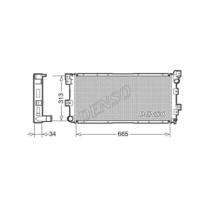 Radiateur, refroidissement du moteur DENSO DRM06002