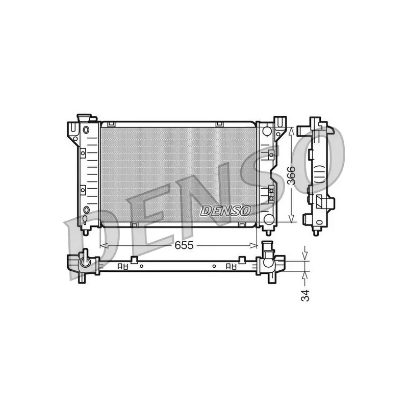 Radiateur, refroidissement du moteur DENSO DRM06010